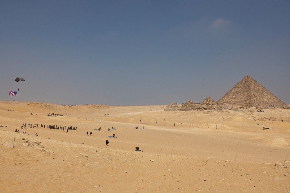 BRIGHT STAR 25 Military Freefall Over The Great Pyramids of Giza