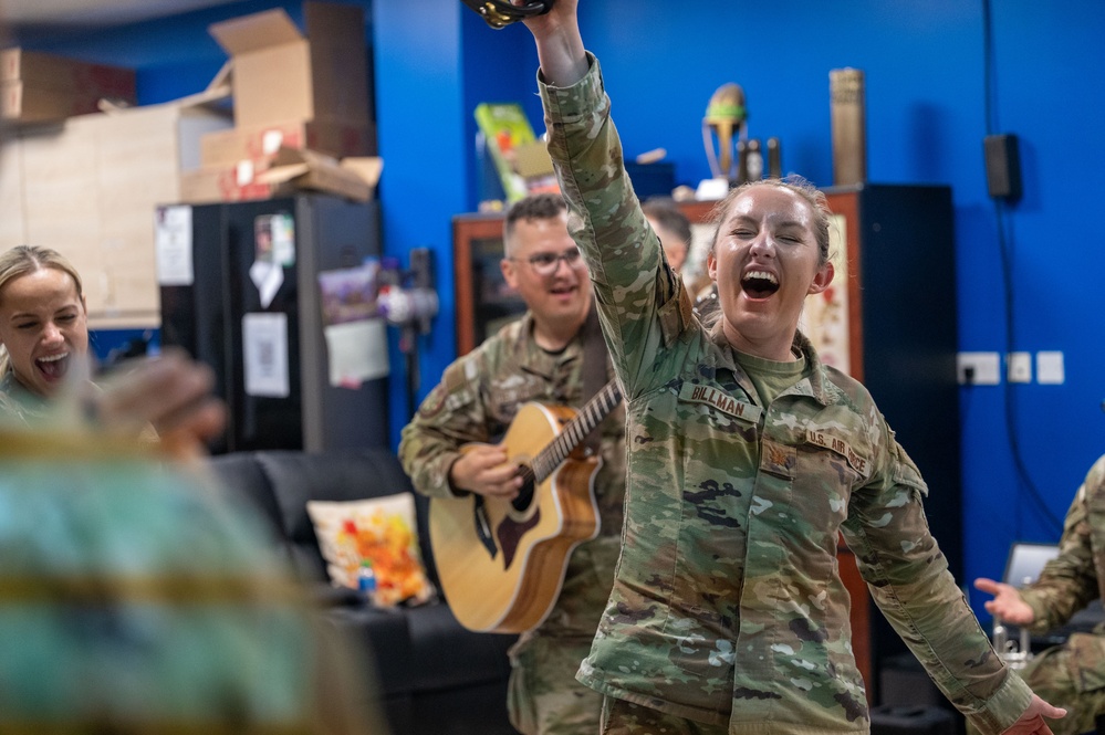 AFCENT Band visits the 386th AEW