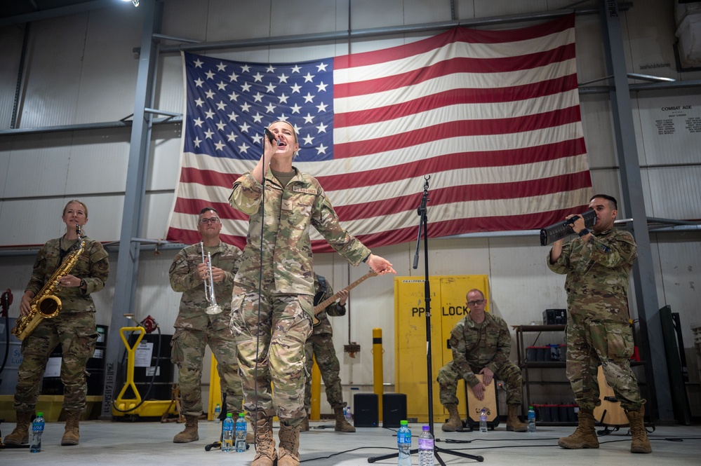 AFCENT Band visits the 386th AEW