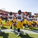 University of Iowa players run off the field at Cy-Hawk game