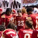 Iowa State football huddle during annual Cy-Hawk football game