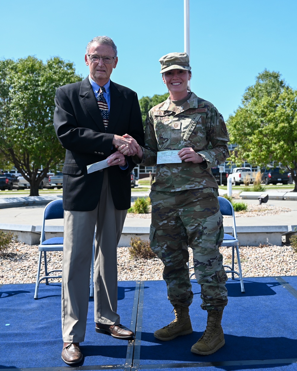 Former 155th Air Refueling Wing Commander honors State-Level Outstanding Airmen of the Year
