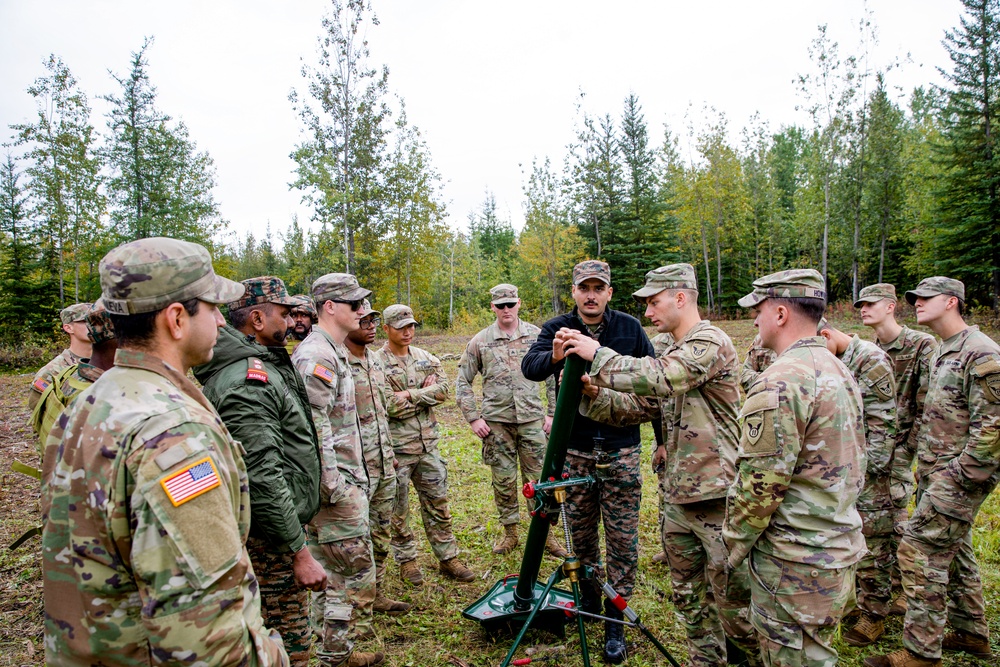 Indian and U.S. Army bilateral training exercise at Yudh Abyas 25 in Fort Wainwright, AK