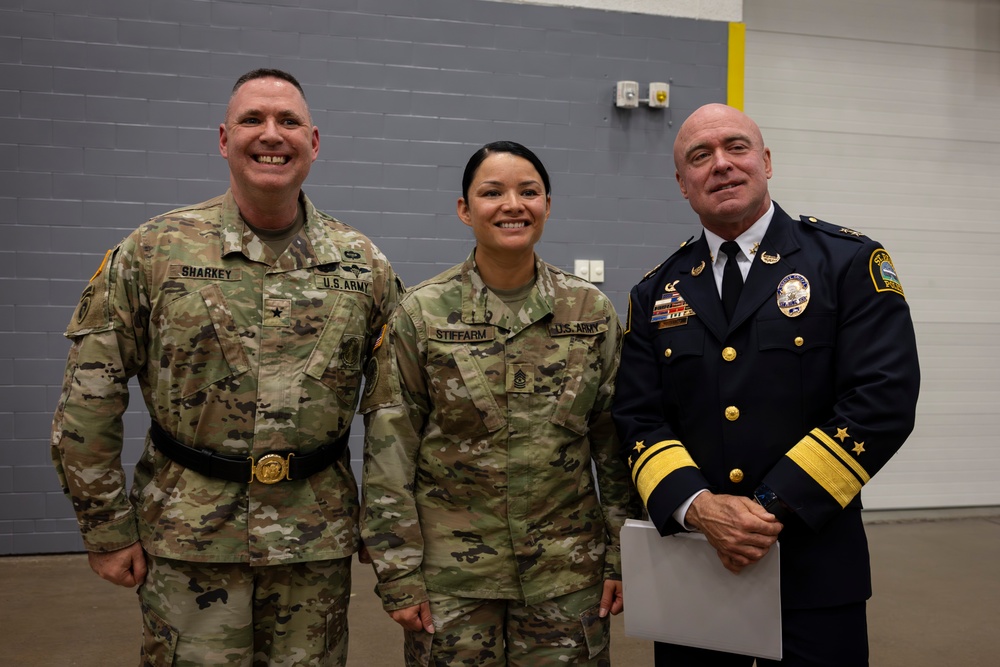 Sgt. Maj. Jessica Stiffarm Promotion