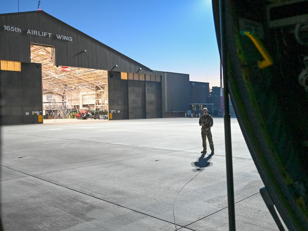 165th Airlift Wing conducts Patriot Day flight over Savannah