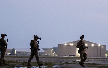 Air Force EOD Airmen perform night vision skills during Exercise Northern Strike 25-2