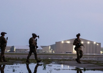 Air Force EOD Airmen perform night vision skills during Exercise Northern Strike 25-2