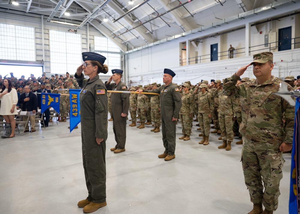Holland takes command of the 439th AW