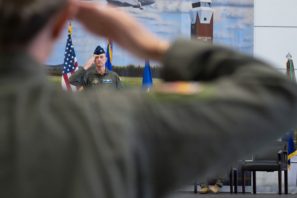 Holland takes command of the 439th AW
