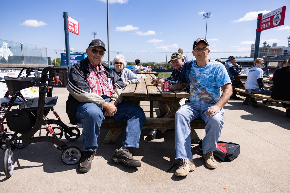 Veterans pose at Five Seasons Stand Down