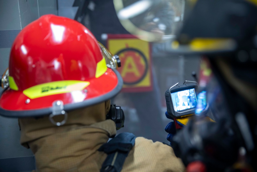 USS Preble Conducts Damage Control Drill