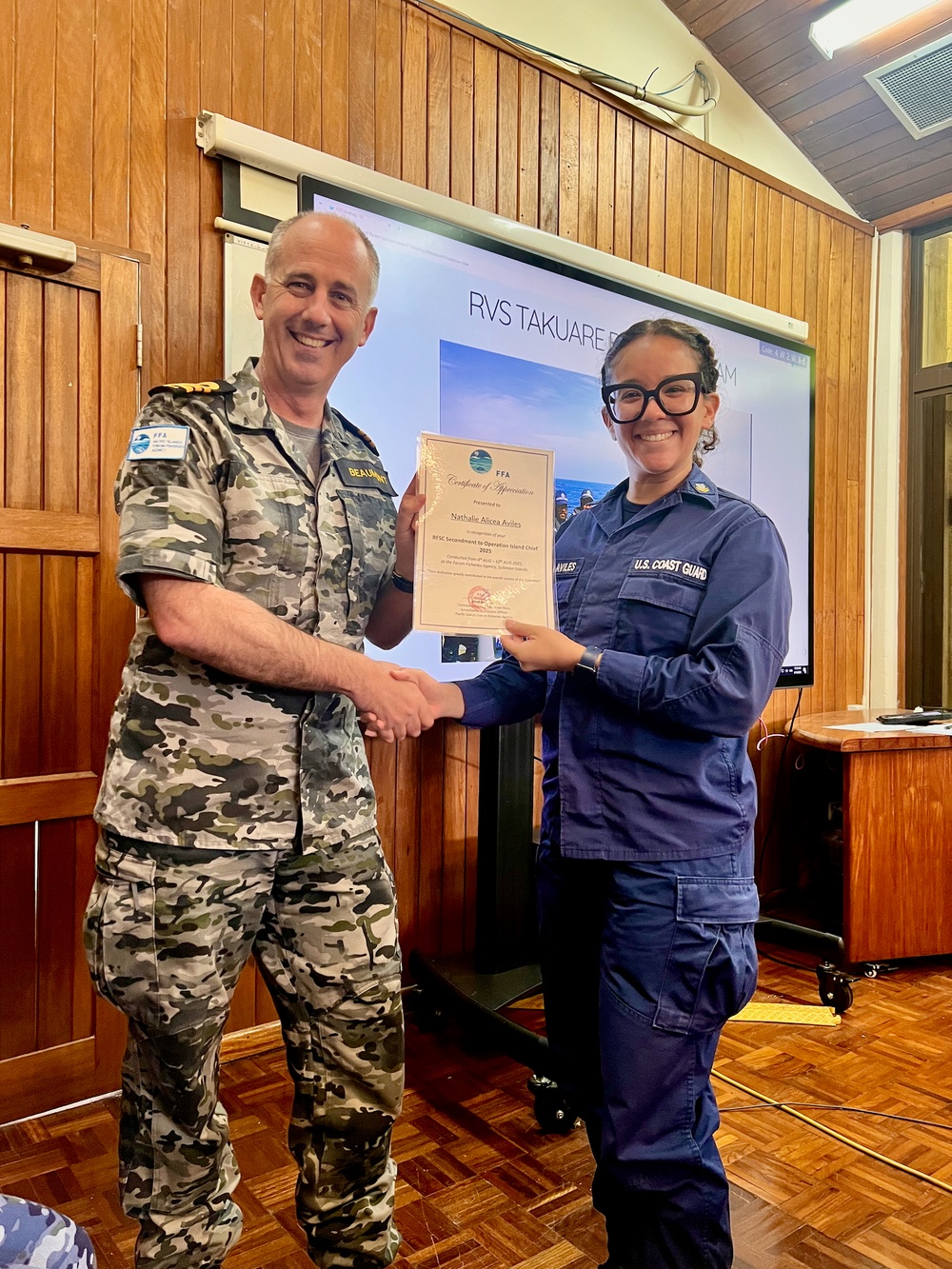 U.S. Coast Guard member recognized for Operation Island Chief contributions