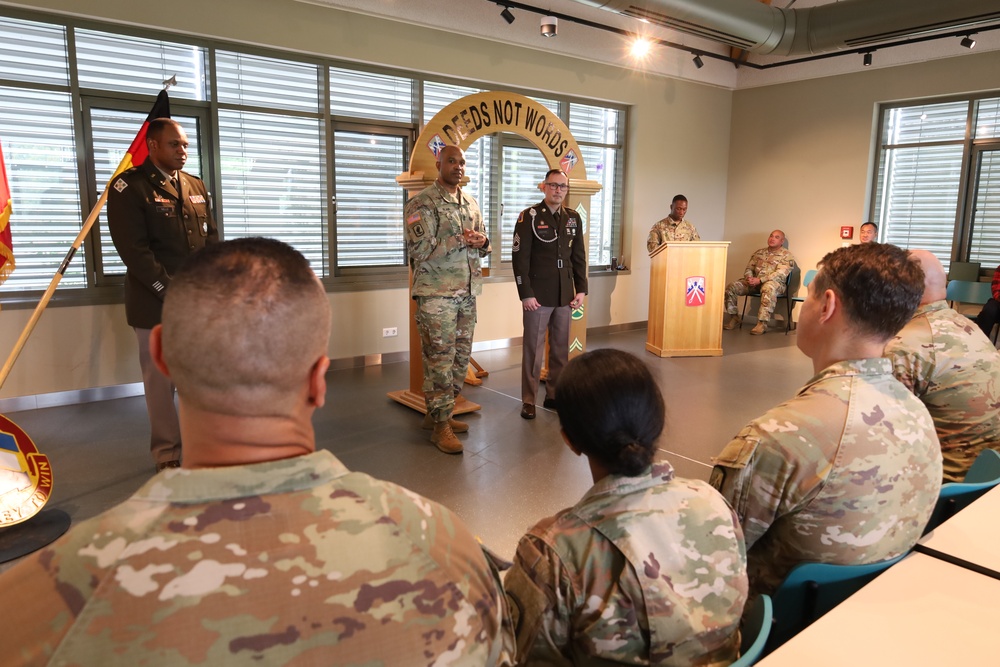 Sgt. 1st Class Santore promotion ceremony to Master Sgt.