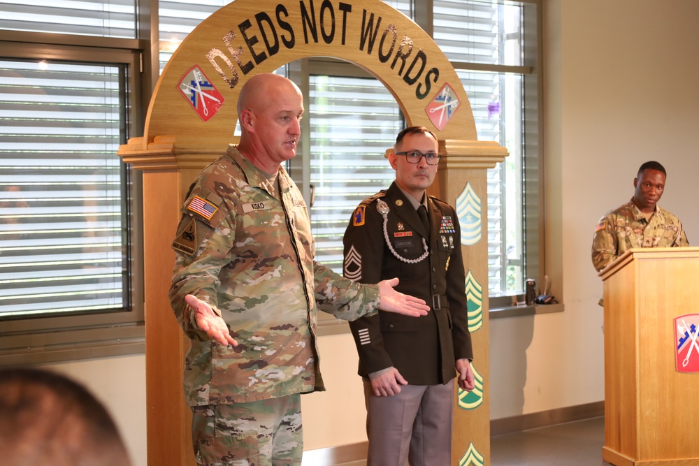 Sgt. 1st Class Santore promotion ceremony to Master Sgt.