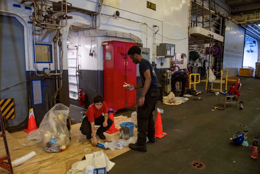 USS America (LHA 6) Conducts Preservation