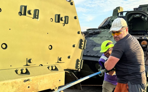 Over 100 Bradleys from 405th AFSB, TLSC-E issued to Cavalry Soldiers for Poland rotation