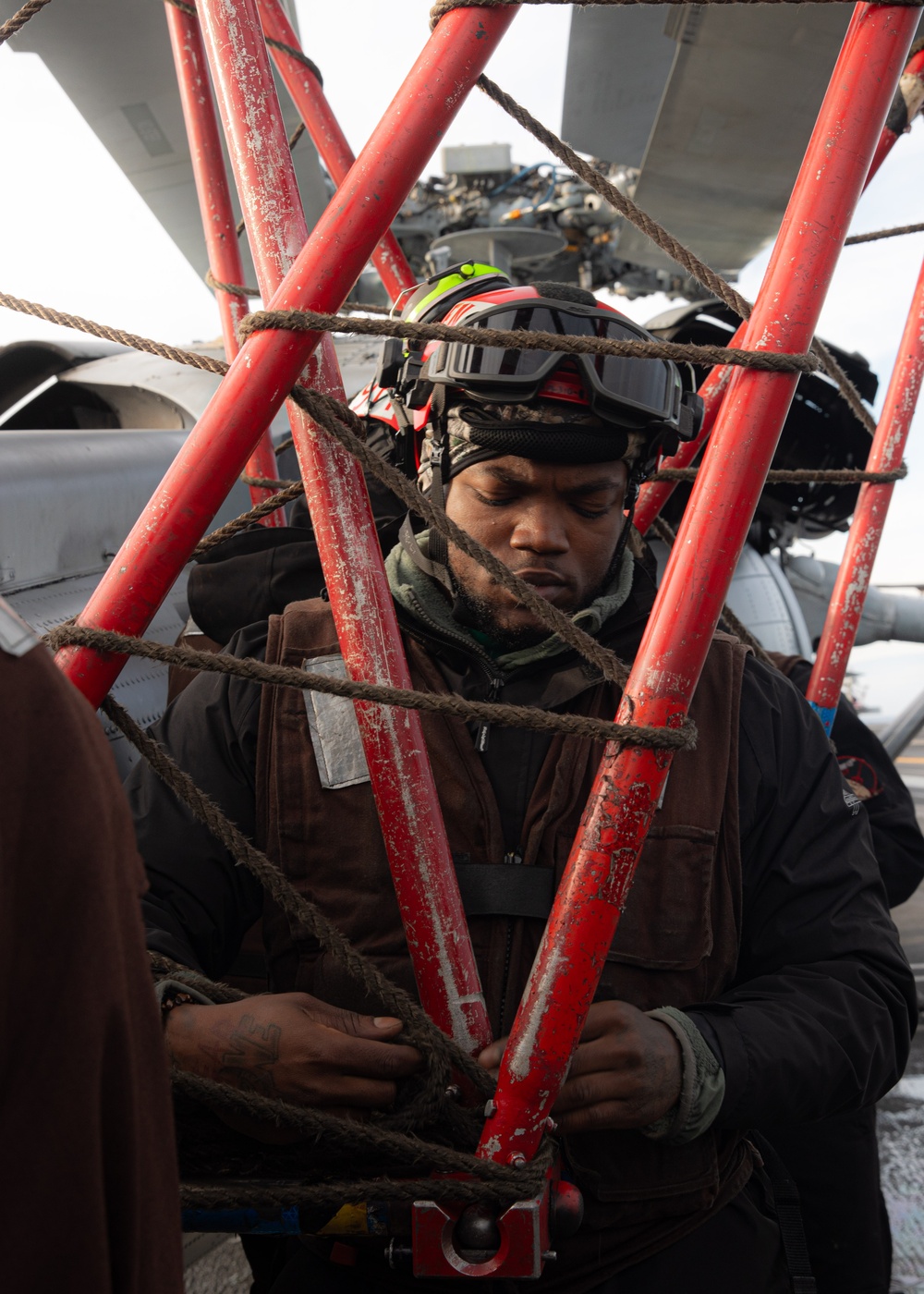 HSC-9 Sailors Prepare Helicopter for Flight Quarters