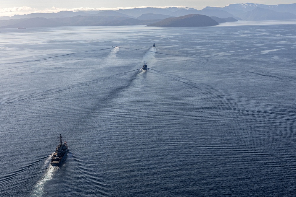 Destroyer Squadron Two Operates with Royal Norwegian Navy Off the Northern Coast of Norway