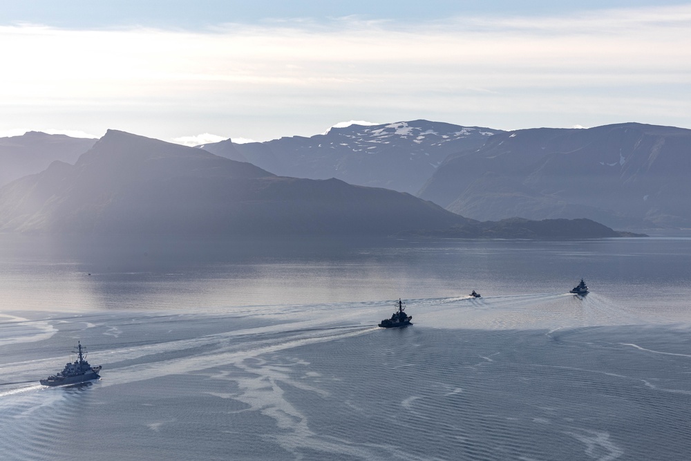 Destroyer Squadron Two Operates with Royal Norwegian Navy Off Northern Coast of Norway