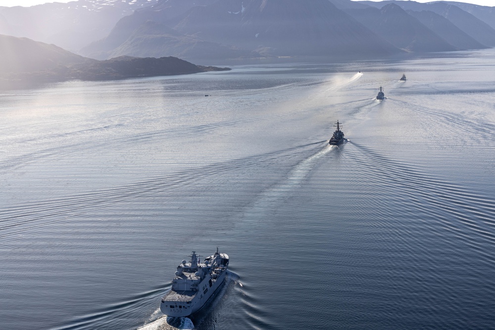 Destroyer Squadron Two Operates with Royal Norwegian Navy Off Northern Coast of Norway