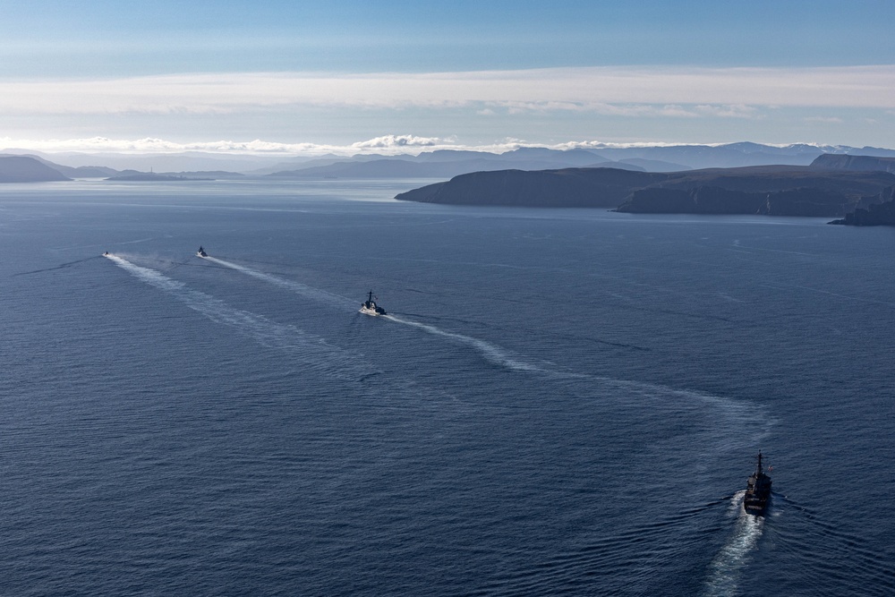 Destroyer Squadron Two Operates with Royal Norwegian Navy Off Northern Coast of Norway