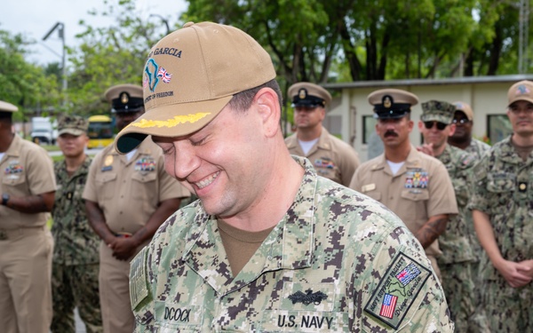 Cmdr. Adcock's Promotion on DG