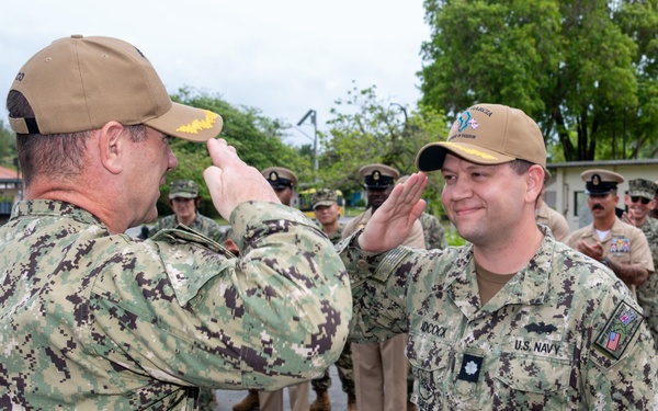 Cmdr. Adcock's Promotion on DG