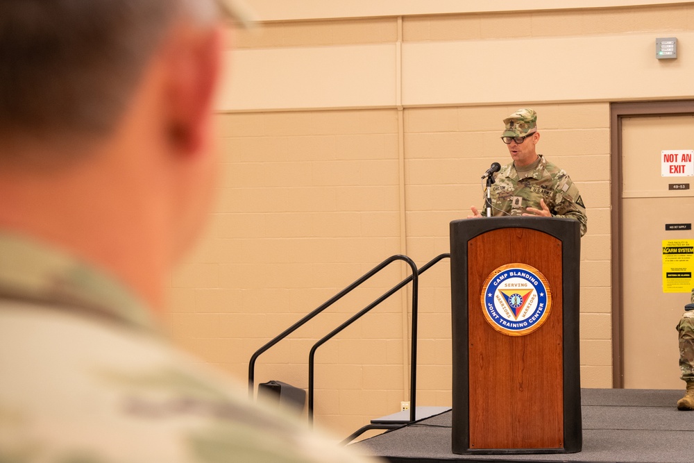 Camp Blanding Holds Change of Responsibility Ceremony.