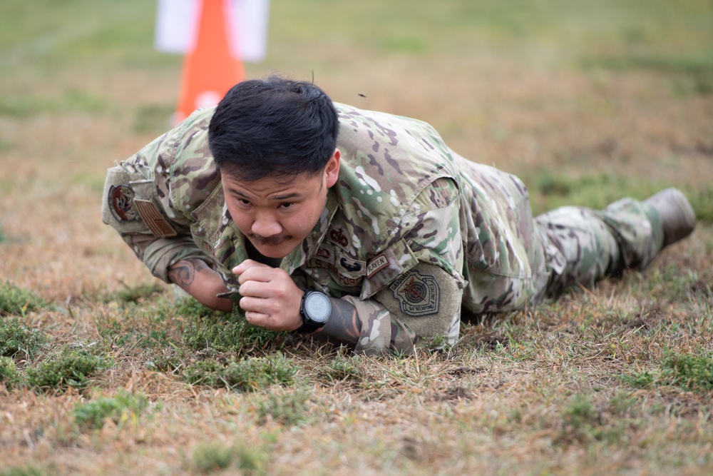 Airmen complete U.S. Marine Corps Combat Fitness Test