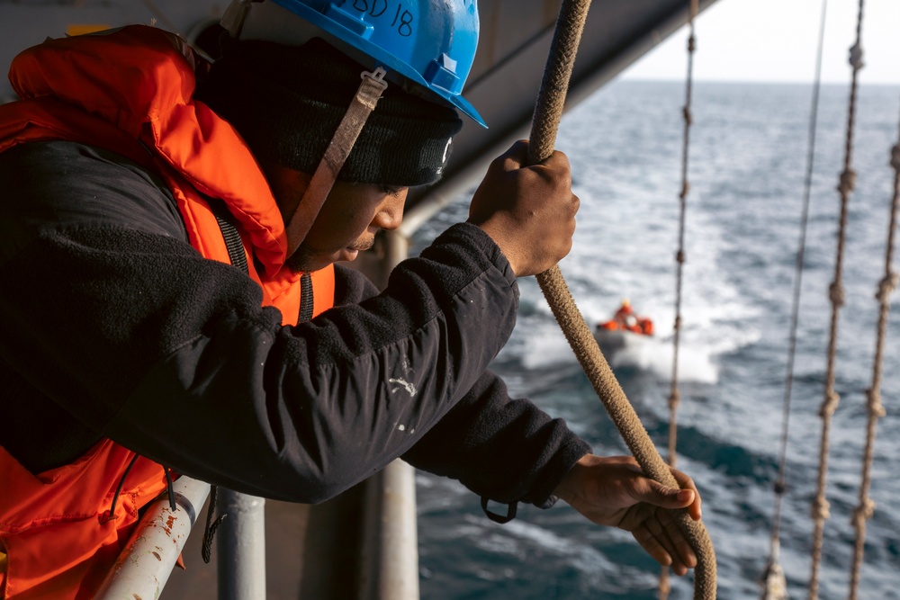 USS Gerald R. Ford (CVN 78) Sailors Conduct Small Boat Operations