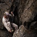 V35 and V11 Marines conduct lead climbing evaluation during Assault Climbers Course