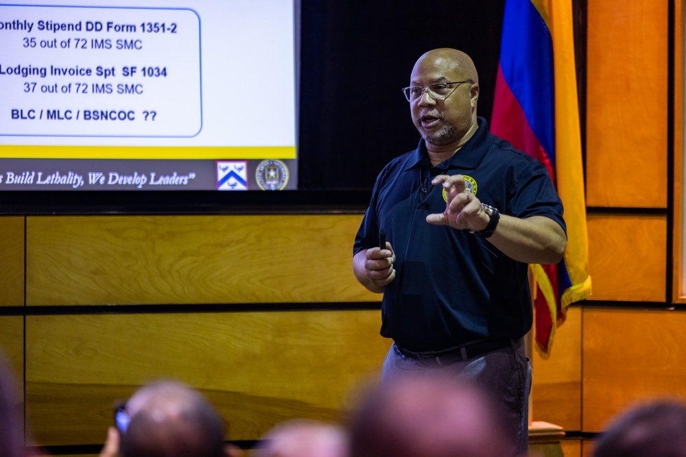 PISAJ 21 learns about the international student program at Noncommissioned Officer Learning Center of Excellence