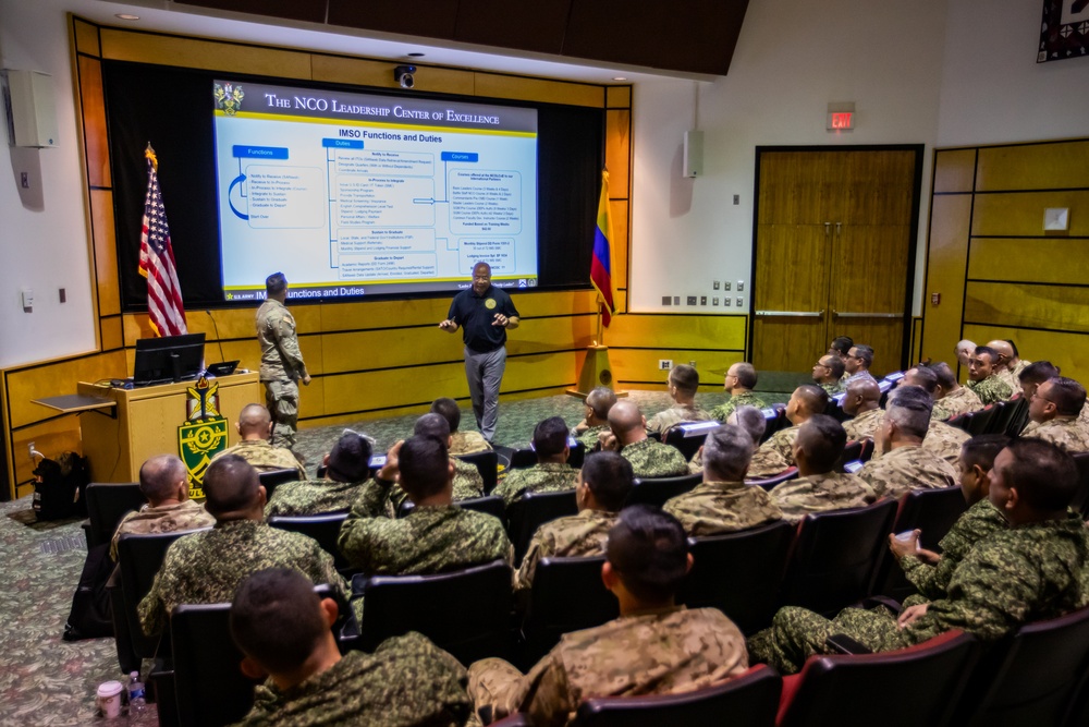 PISAJ 21 learns about the international student program at Noncommissioned Officer Learning Center of Excellence