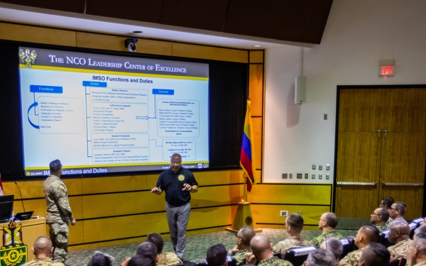 PISAJ 21 learns about the international student program at Noncommissioned Officer Learning Center of Excellence
