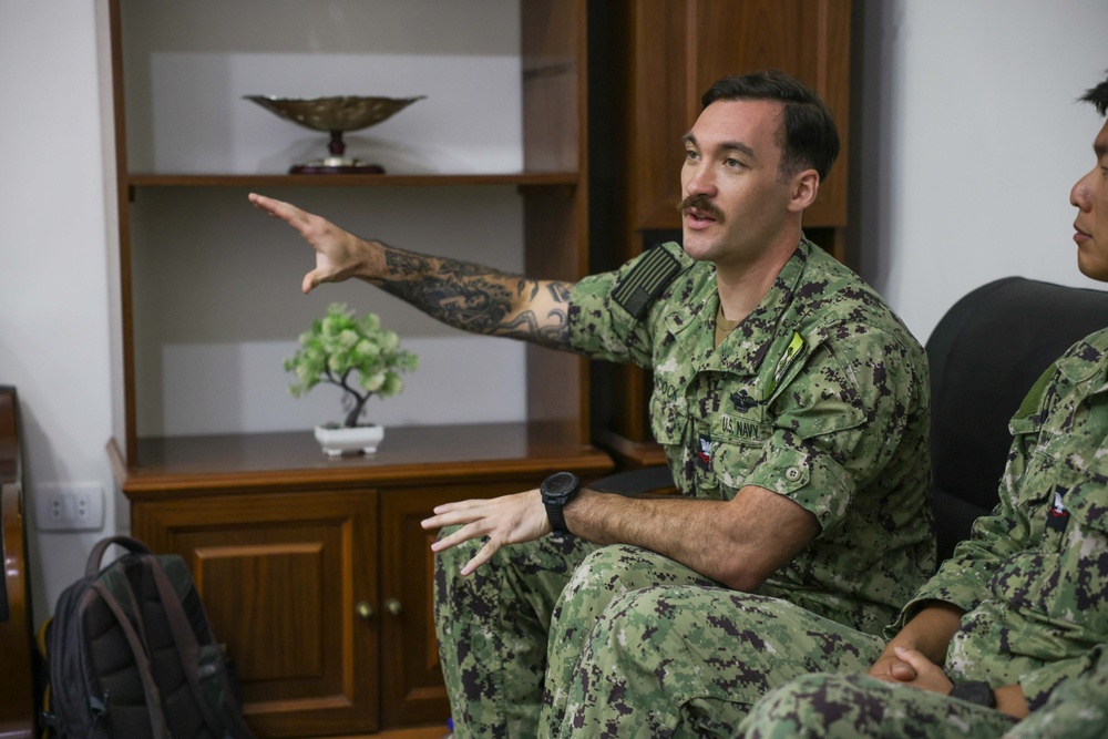 U.S. Sailors Meet with Commander, Egyptian Naval Hospital during Bright Star 2025