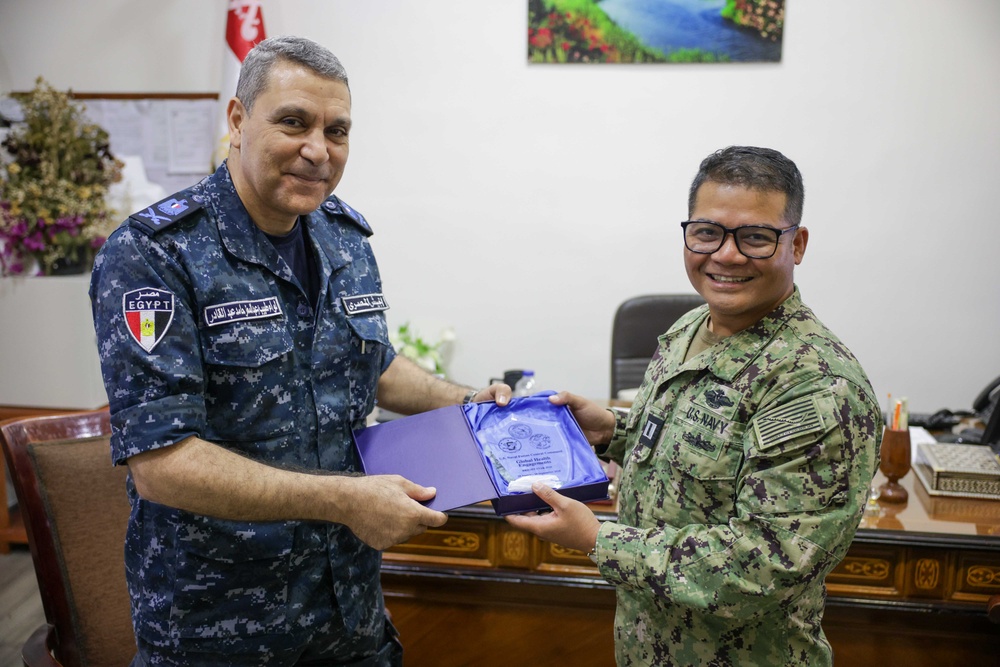 U.S. Sailors Meet with Commander, Egyptian Naval Hospital during Bright Star 2025