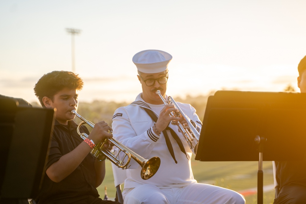 Navy Band Southwest's Harborside Brass Quintet Performs at Cathedral Catholic High School