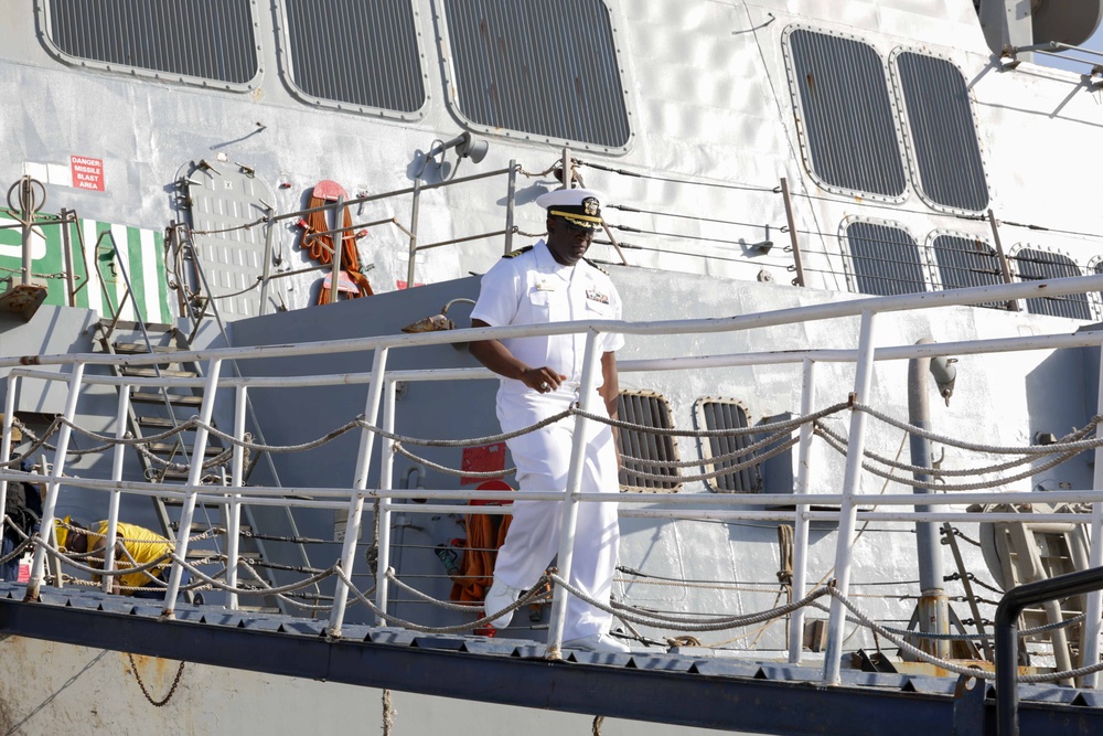 USS Truxtun and partner nation service members attend BRIGHT STAR 25