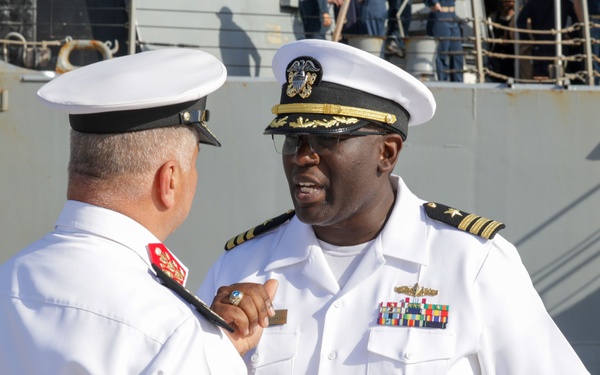 USS Truxtun and partner nation service members attend BRIGHT STAR 25