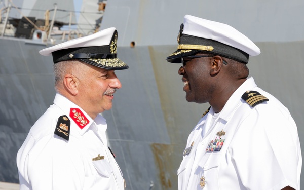USS Truxtun and partner nation service members attend BRIGHT STAR 25