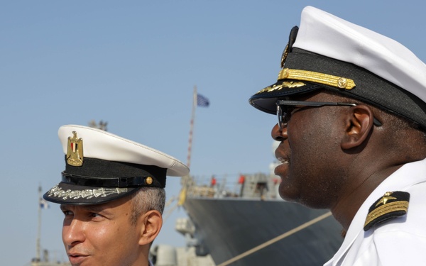 USS Truxtun and partner nation service members attend BRIGHT STAR 25