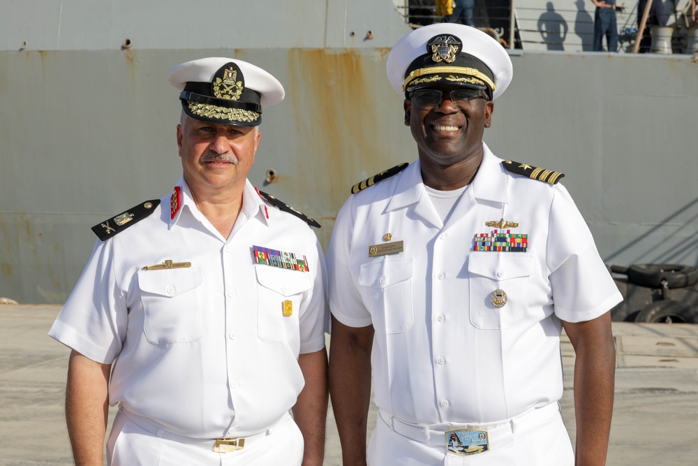 USS Truxtun and partner nation service members attend BRIGHT STAR 25