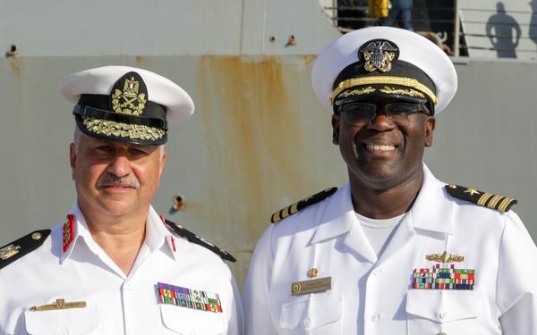 USS Truxtun and partner nation service members attend BRIGHT STAR 25