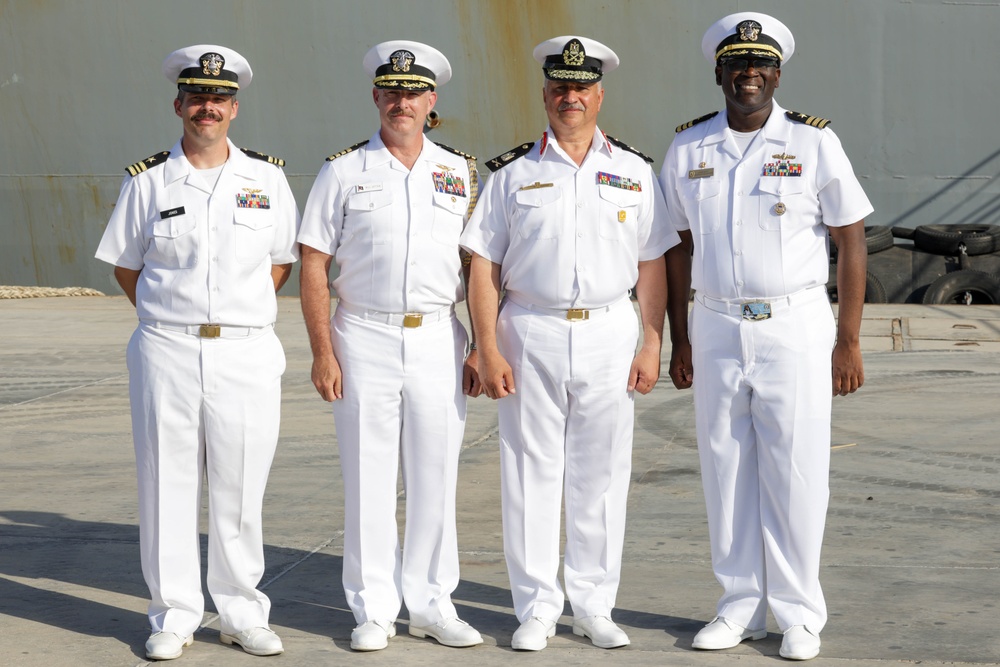 USS Truxtun and partner nation service members attend BRIGHT STAR 25