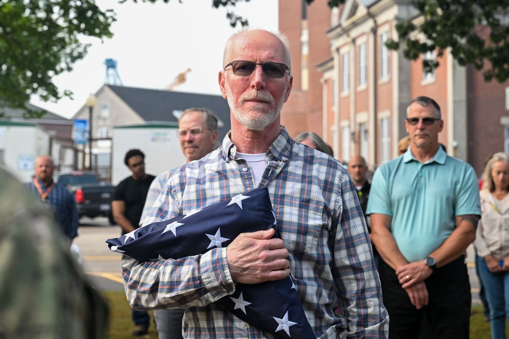 PNSY Retire Flag Bruce Lambert