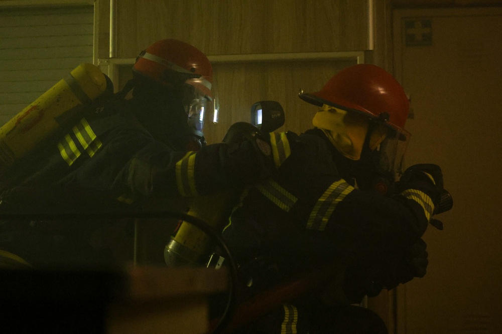Greek Navy hosts U.S., Egyptian, Italian and Qatar Sailors for BRIGHT STAR 25 firefighting training