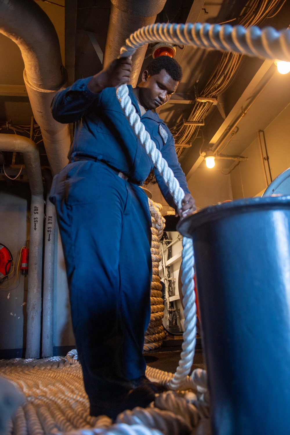 USS Theodore Roosevelt Line Handling