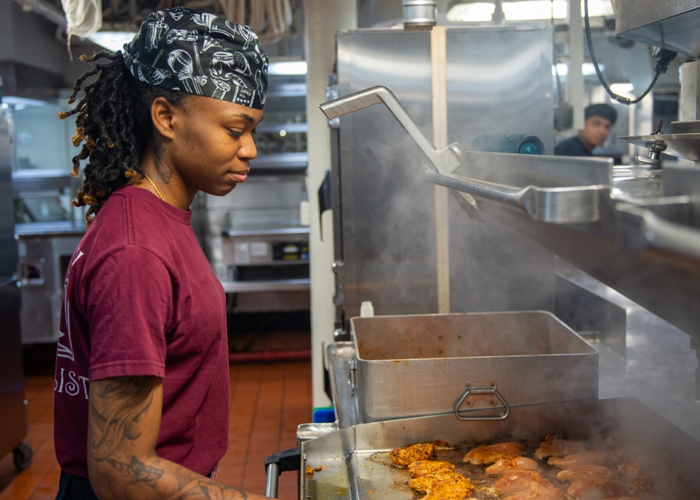 USS Theodore Roosevelt Food Preparation