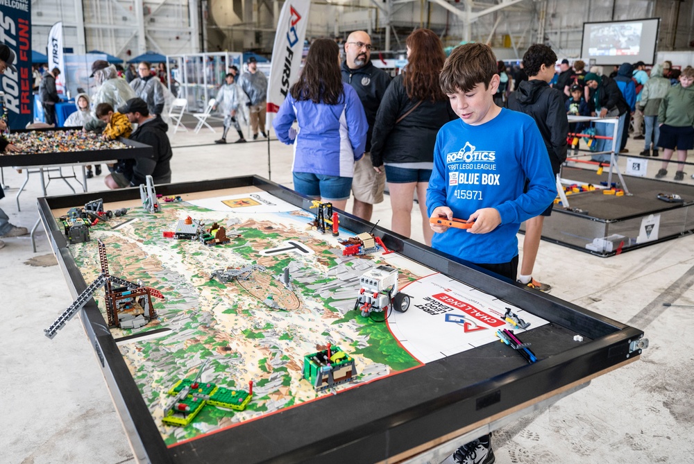 First LEGO robotic demonstration at STEM exhibit