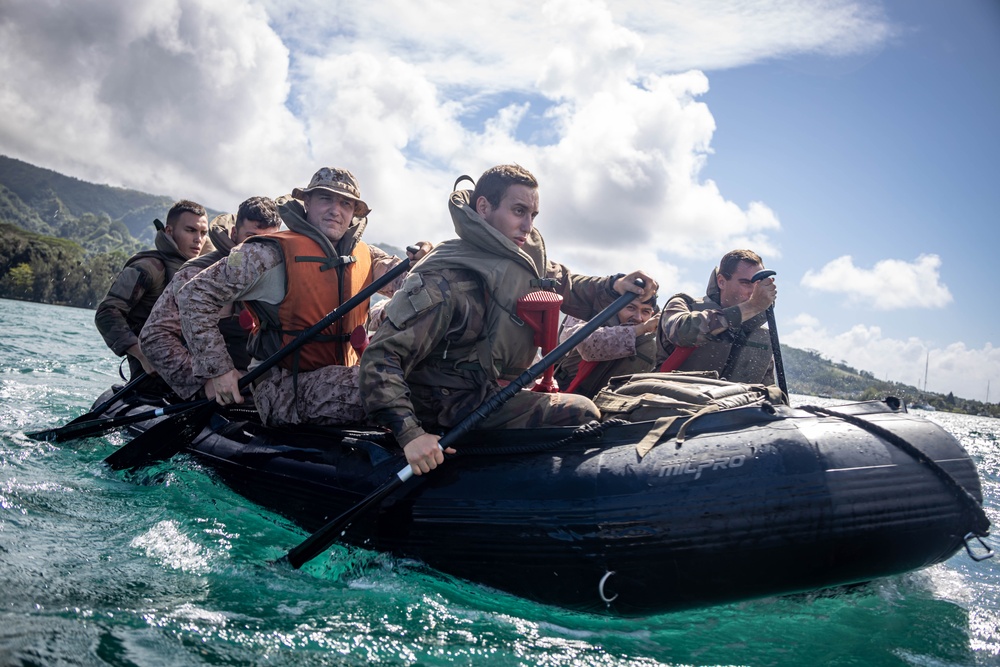 Exercise DELAYEN: 3rd ANGLICO RHIB and Kayak Training in Tahiti